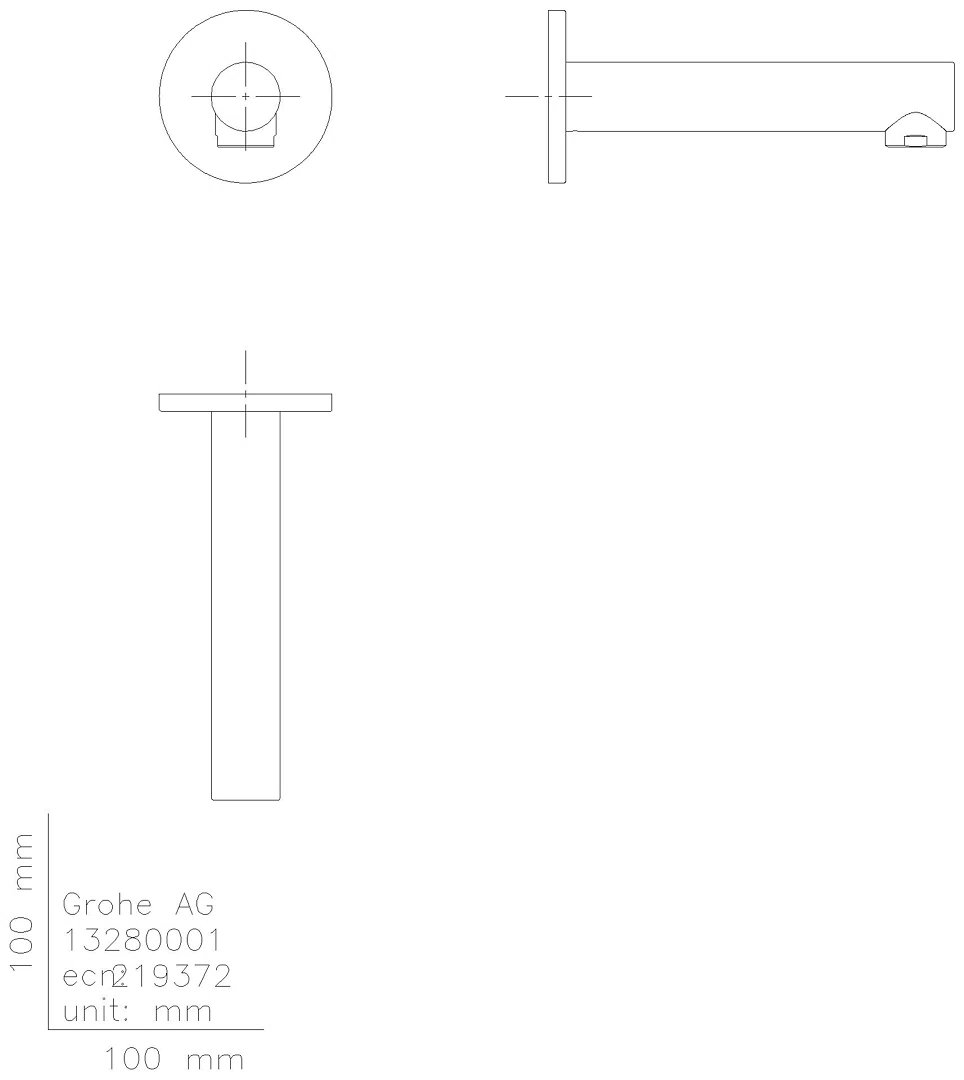 GROHE Wanneneinlauf Concetto 13280_1 Wandmontage chrom