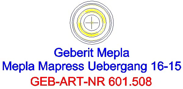 GE Mepla Übergang auf Mapress mit Einschubende Rg d16-15_601.508.00.5_L