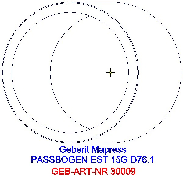 GE Mapress Edelstahl Passbogen 15Gr d76,1_30009_G