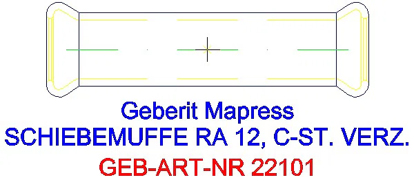 GE Mapress C-Stahl Schiebemuffe d12 verzinkt_22101_G
