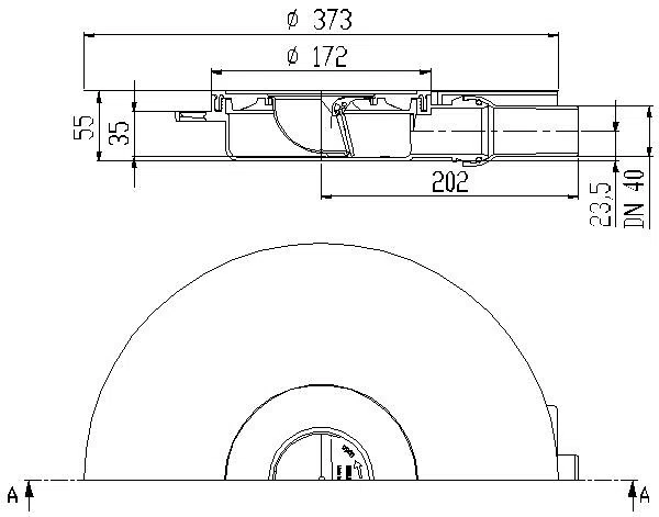DALLMER Ablaufgehäuse DallDrain Plan, DN 40