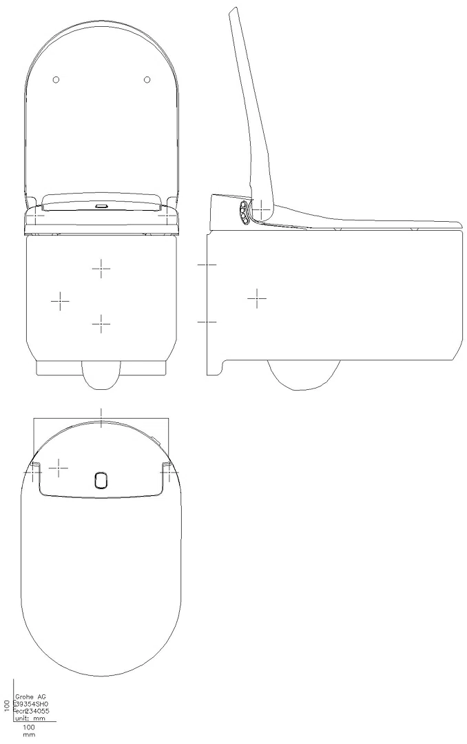 GROHE Dusch-WC GROHE Sensia Arena 39354_1 für UP-SPK alpinweiß