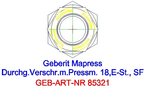 GE Mapress Edelstahl Verschraubung (LABS-frei) d18_85321_L