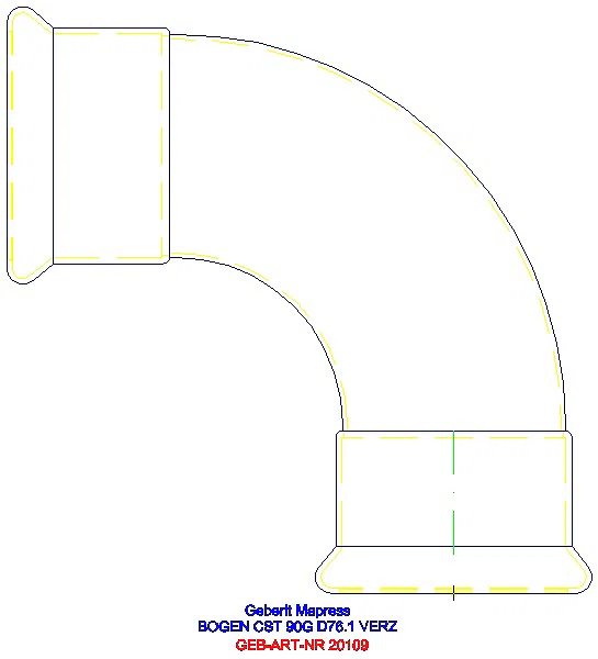 GE Mapress C-Stahl Bogen 90Gr d76,1 verzinkt_20109_A