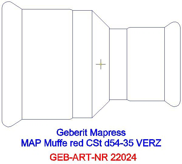 GE Mapress C-Stahl Muffe reduziert d54-35 verzinkt_22024_A