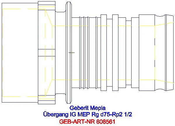GE Mepla Übergang mit IG Rg d75-Rp2 1/2_608.561.00.5_A