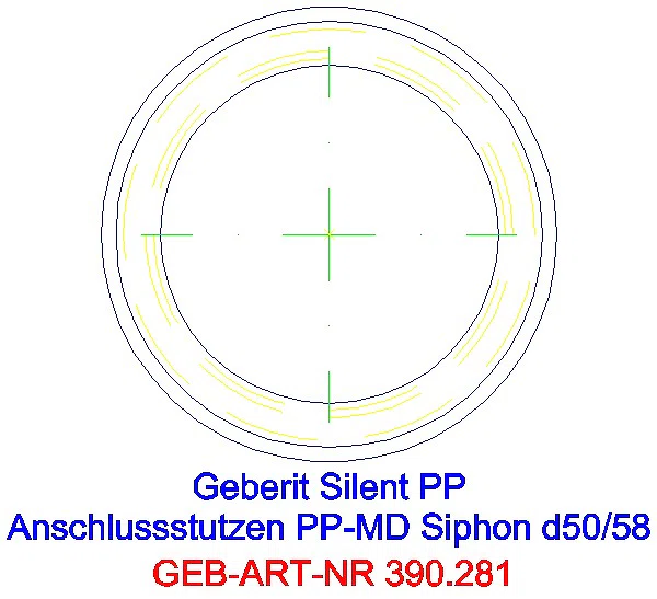 GE Silent-PP Anschlussstutzen d50/58_390.281.14.1_G
