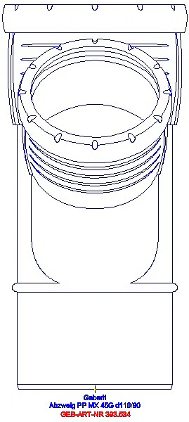 GE Silent-Pro Abzweig 45Gr d110/90_393.534.14.1_A