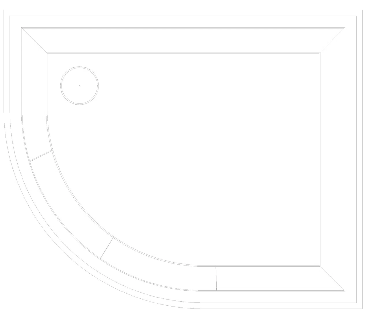 KALDEWEI ZIRKON MIT WANNENTRÄGER Duschfläche, 900x750x32 mm, Modell-Nr: 501-2