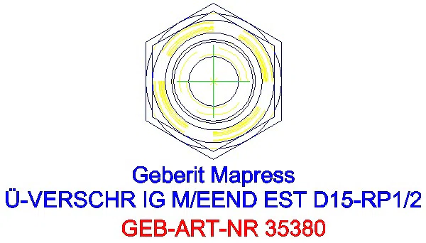 GE Mapress Edelstahl Übergangsverschr. mit IG und Einschubende d15-Rp1/2_35380_L