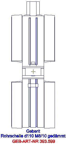 GE Rohrschelle d110 gedämmt mit Gewindemuffe M8 / M10_393.599.26.1_L