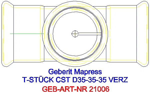 GE Mapress C-Stahl T-Stück egal d35-35-35_21006_G