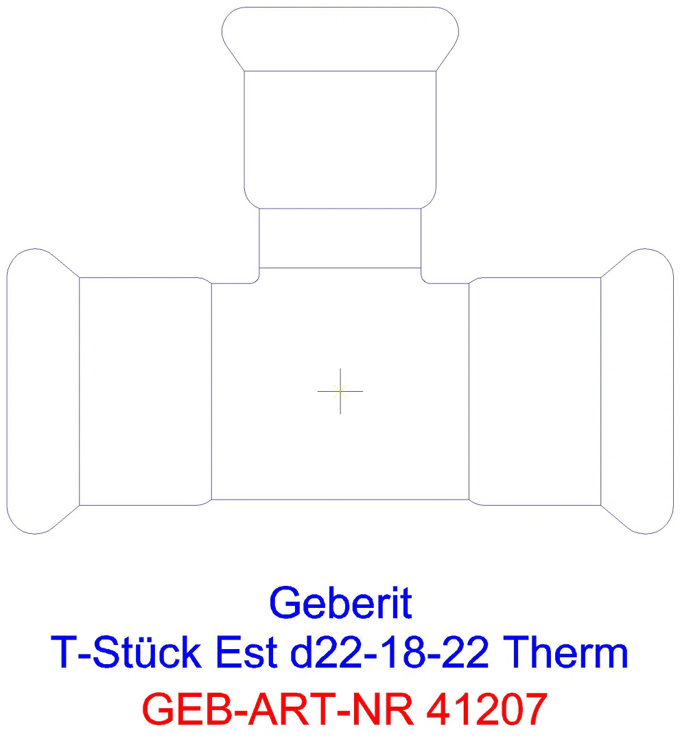 GE Mapress Therm T-Stück reduziert d22-15-22_41207_a