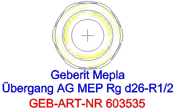 GE Mepla Übergang mit AG Rg d26-R1/2_603.535.00.5_L
