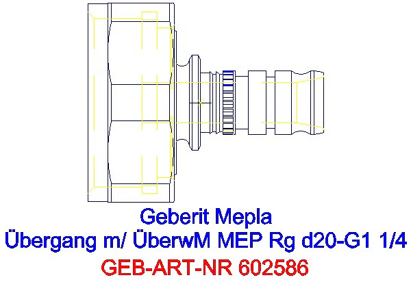 GE Mepla Übergang mit Überwurfmutter Rg d20-G1 1/4_602.586.00.5_G