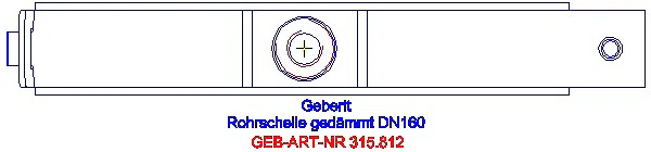GE Silent-db20 Rohrschelle gedämmt mit Gewindemuffe M10 / G1/2 d160_315.812.26.1_G