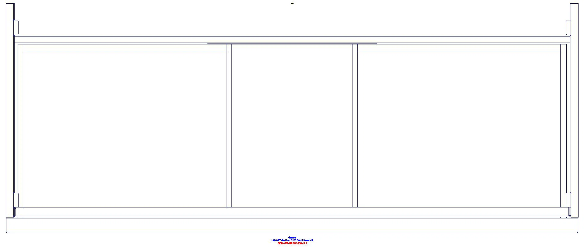 Acanto US für WT B:120cm, 1 Schubl. 1 i.Schubl., Nussbaum_503006jr1_g