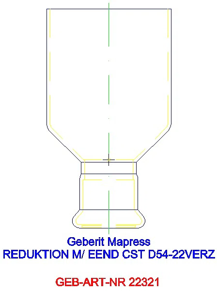 GE Mapress C-Stahl Reduktion mit Einschubende d54-22 verzinkt_22321_G