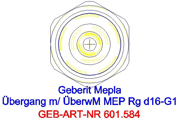 GE Mepla Übergang mit Überwurfmutter Rg d16-G1_601.584.00.5_L