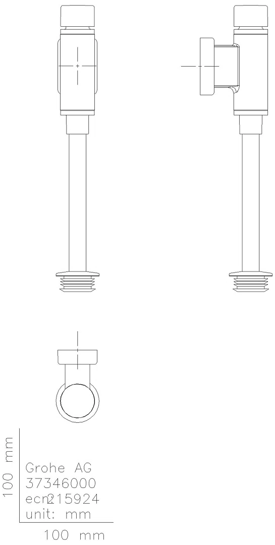 GROHE Urinal-Druckspüler Rondo 37346 DN15 ohne Vorabsperrung chrom