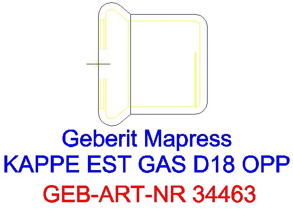 GE Mapress Edelstahl Kappe d18 (Gas)_34463_A