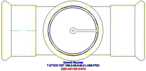 GE Mapress Edelstahl T-Stück egal (LABS-frei) d88,9-88,9-88,9_81010_G