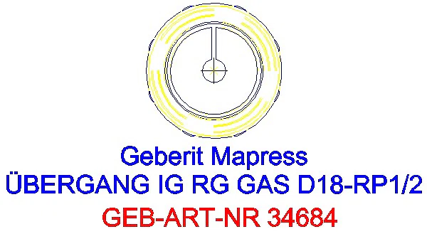 GE Mapress Kupfer Übergang mit IG (Gas) Rg d18-Rp1/2_34684_L