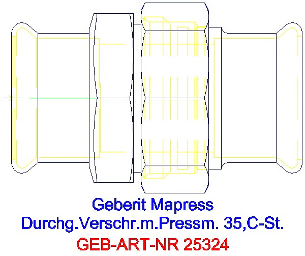 GE Mapress C-Stahl Verschraubung d35 verzinkt_25324_A