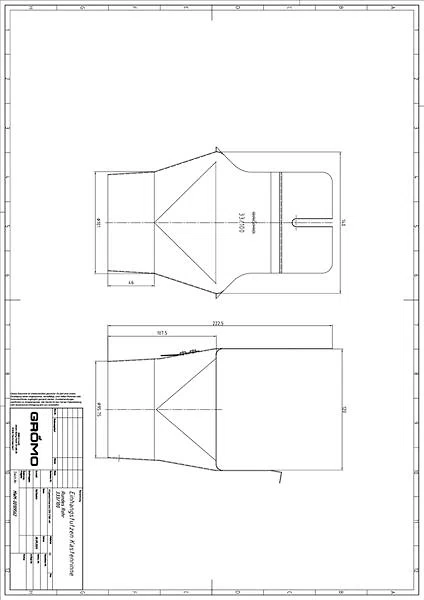 Alu Einhangstutzen Kastenform 333/100, #Art.Nr. 84550