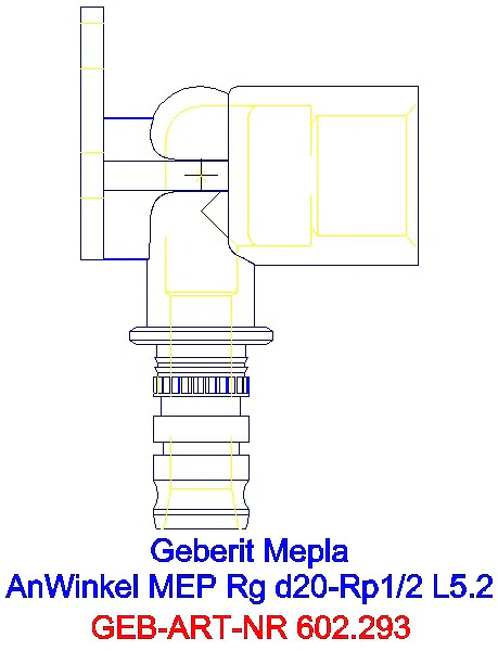 GE Mepla Anschlusswinkel 90Gr Rg d20-Rp1/2 L:52mm_602.293.00.5_L