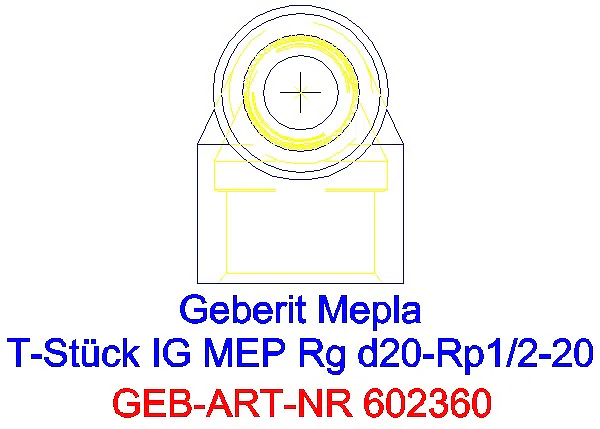 GE Mepla T-Stück mit IG Rg d20-Rp1/2-20_602.360.00.5_L