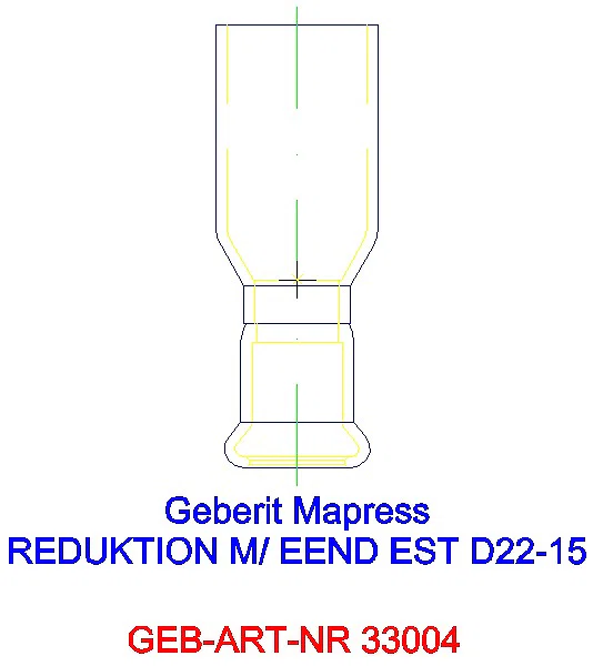 GE Mapress Edelstahl Reduktion mit Einschubende d108-88,11_33004_G