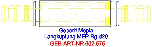 GE Mepla Langkupplung Rg d20_602.575.00.5_G