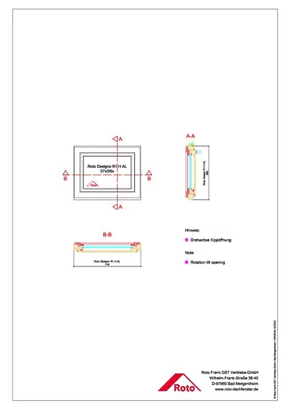 Designo R1 Wohn-Fassadenanschlussfenster