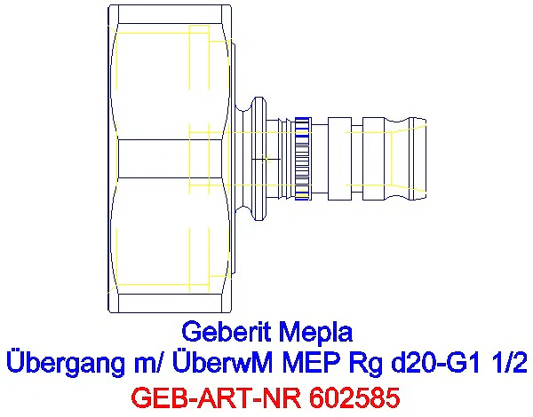 GE Mepla Übergang mit Überwurfmutter Rg d20-G1 1/2_602.585.00.5_G