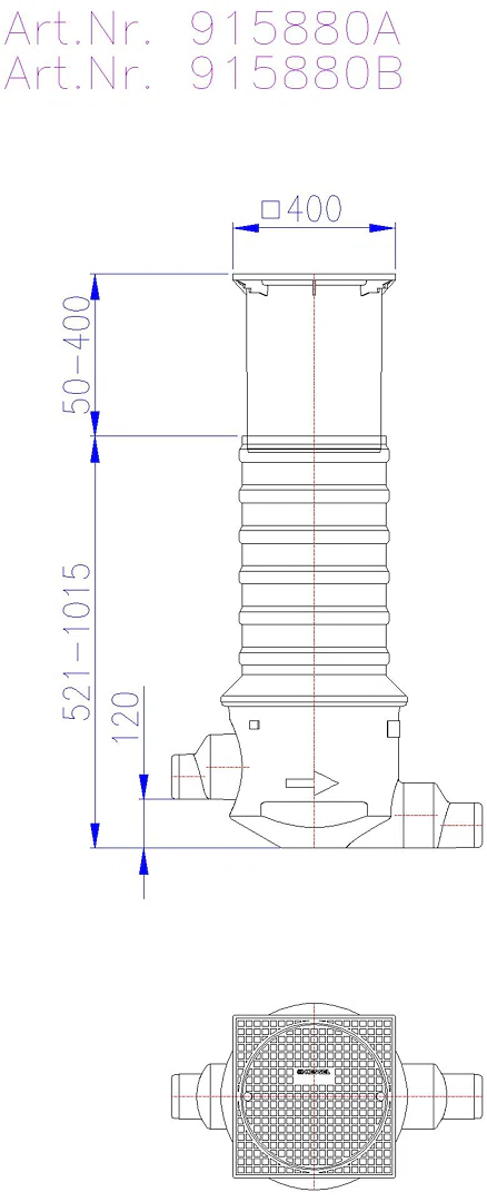 KESSEL-Probenahmeschacht DN100 Kl.B