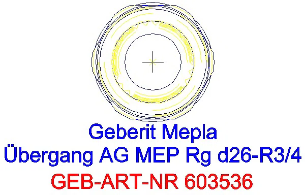 GE Mepla Übergang mit AG Rg d26-R3/4_603.536.00.5_L