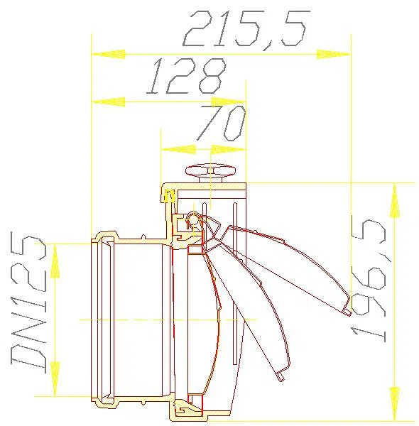 DALLMER Rohrklappe, DN 125