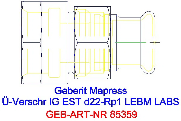 GE Mapress Edelstahl Übergangsverschr. mit IG ÜM ESt (LABS-frei) d22-Rp1_85359_G