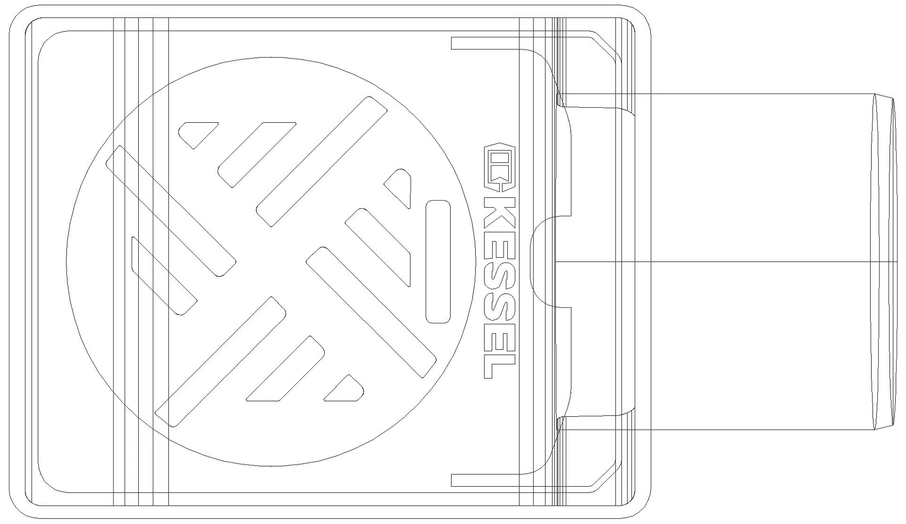 KESSEL-Bodenablauf Drehfix, mit Rückstauverschluss (3D)