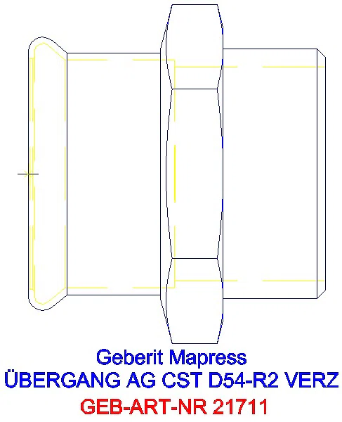 GE Mapress C-Stahl Übergang mit AG d54-R2 verzinkt_21711_G