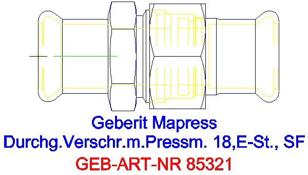 GE Mapress Edelstahl Verschraubung (LABS-frei) d18_85321_G