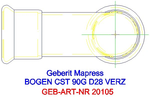 GE Mapress C-Stahl Bogen 90Gr d28 verzinkt_20105_G