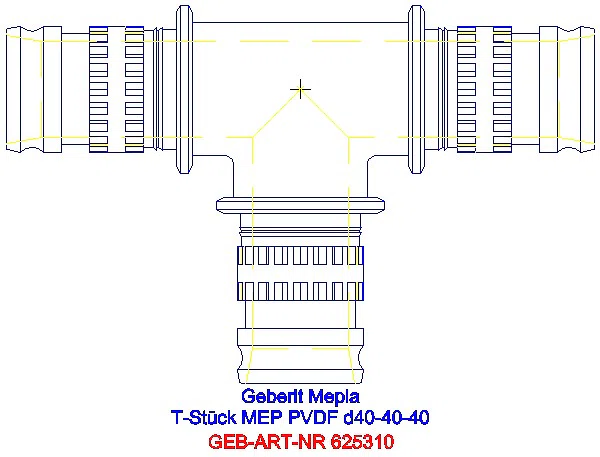 GE Mepla T-Stück egal PVDF d40-40-40_625.310.00.5_A