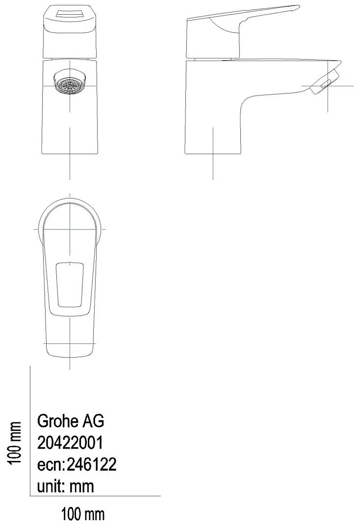 GROHE Standventil BauLoop 20422_1 XS-Size Einlochmontage chrom