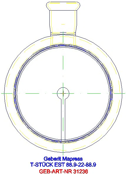 GE Mapress Edelstahl T-Stück reduziert d88,9-22-88,9_31236_L