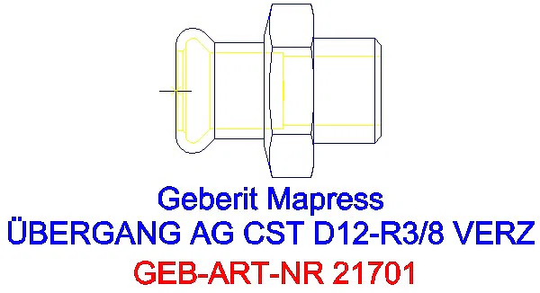 GE Mapress C-Stahl Übergang mit AG d12-R3/8 verzinkt_21701_G