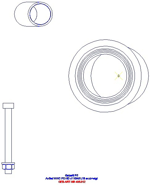 GE Anschlussset für Wand-WC PE d110/45 mit Befestigungsmat. etagiert_405.012.00.1_G