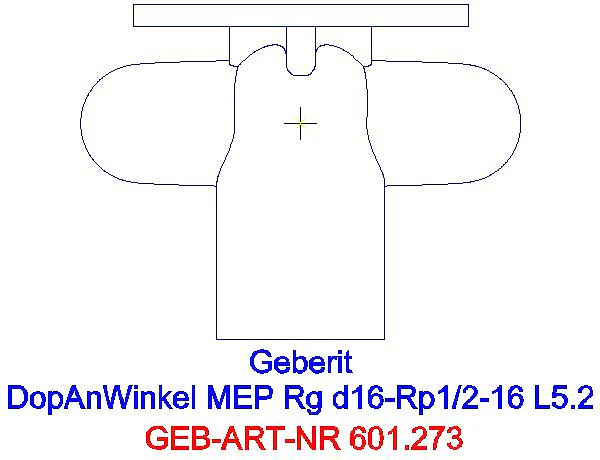 GE Mepla Doppelanschlusswinkel 90Gr Rg d16-Rp1/2-d16 L:52mm_601.273.00.5_G
