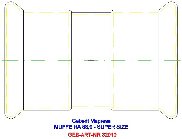 GE Mapress Edelstahl Muffe d88,9_32010_G